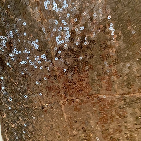 V neck formal Gold Sequins Dress - Picture 5 of 5